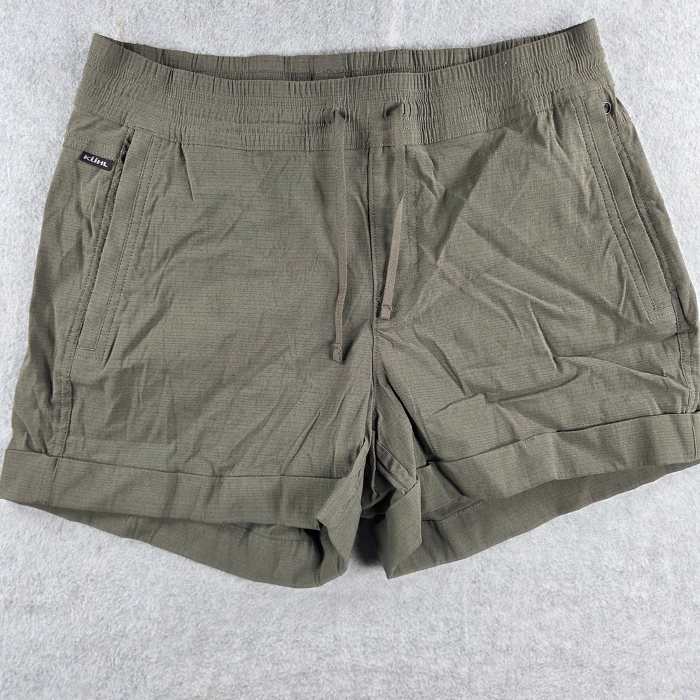 Kuhl Hiking Shorts Womens Small Olive Green Lightweight Drawstring Outdoor